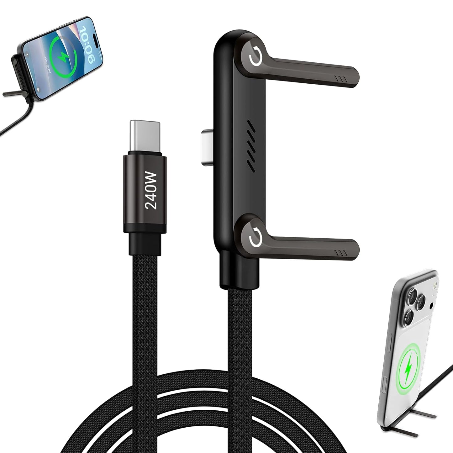 QuickCharge™ - 240W Invisible Holder Charger Cable